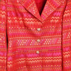 George Simonton Cocktail Suit | Size 10 | Statement Jacquard Set